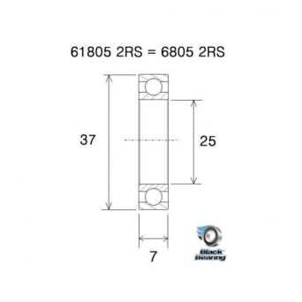 BlackBearing Bearing 6805-2RS
