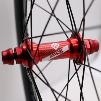 Paire De Roues Pride Gravity Exp Aero Ud Matt Disc - Moyeux Red