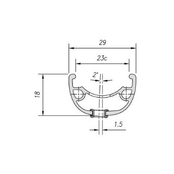 Jante Mach1 Klixx Disc - 24" - 36H - Coupe