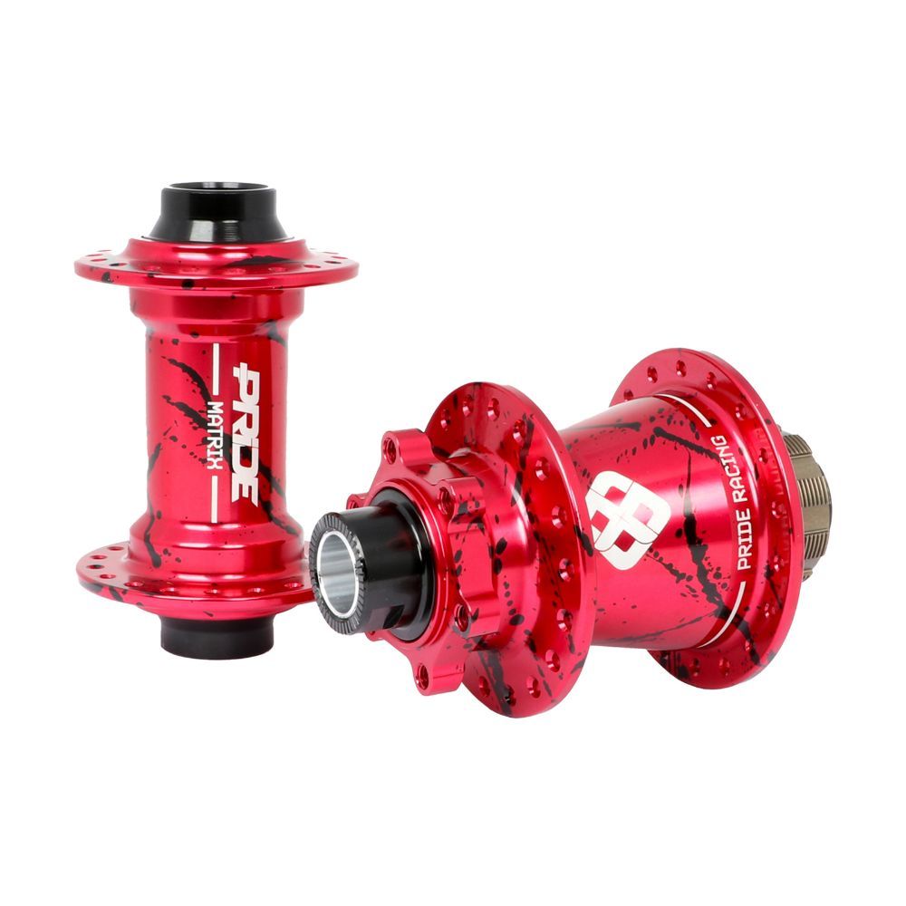 Moyeux Pride Matrix Splash Red/Black - 20/15mm - 36H