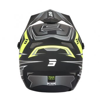 Shot Rogue Adult Helmet - Level - Black Neon Yellow Matt