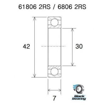 Roulement BlackBearing 6806-2RS