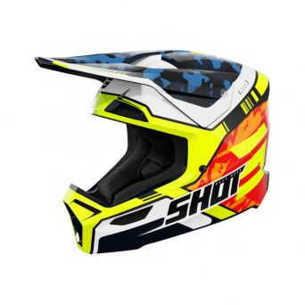 Casque Shot Furious - Flash Blue Neon Yellow Glossy
