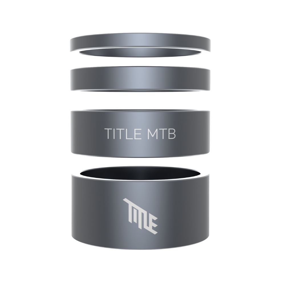 Title Alloy Headset Spacer Kit 1-1/8" - Grey
