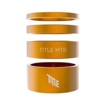 Title Alloy Headset Spacer Kit 1-1/8" - Gold