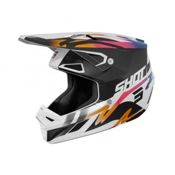 Casque Shot Speed - Wave Black White Pearly