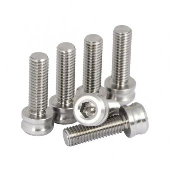 Kit Vis Potence M8 Titane Pride Racing - Silver (Pack de 6)