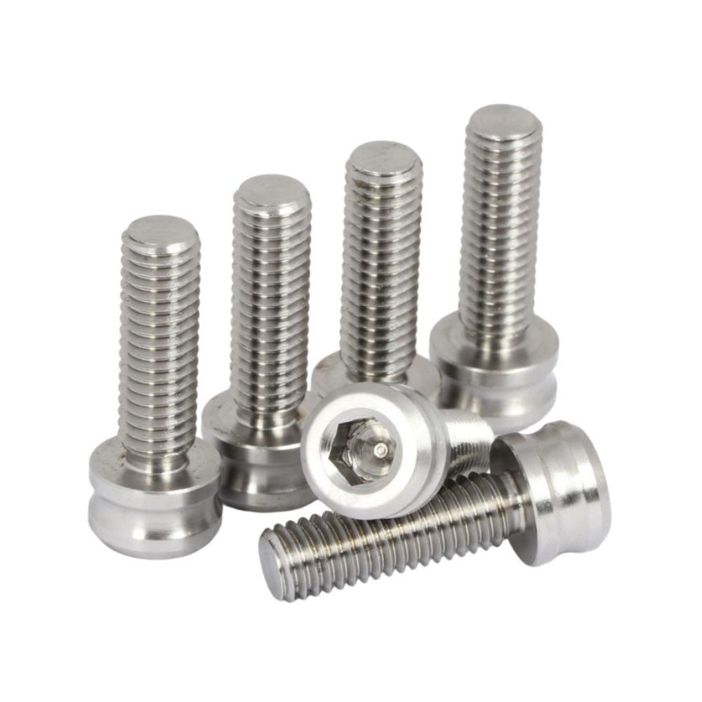 Kit Vis Potence M8 Titane Pride Racing - Silver (Pack de 6)