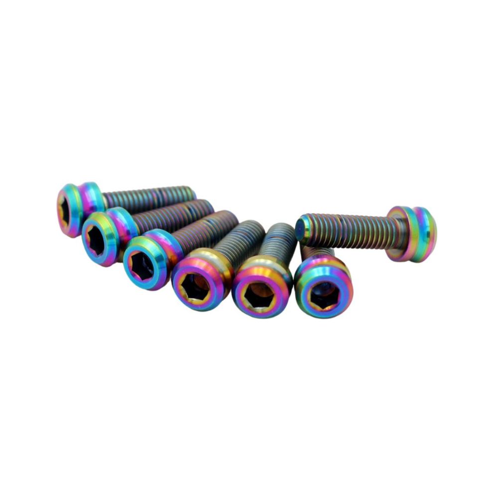 Set 6 Vis M8 Titane Pride Racing - Oil Slick