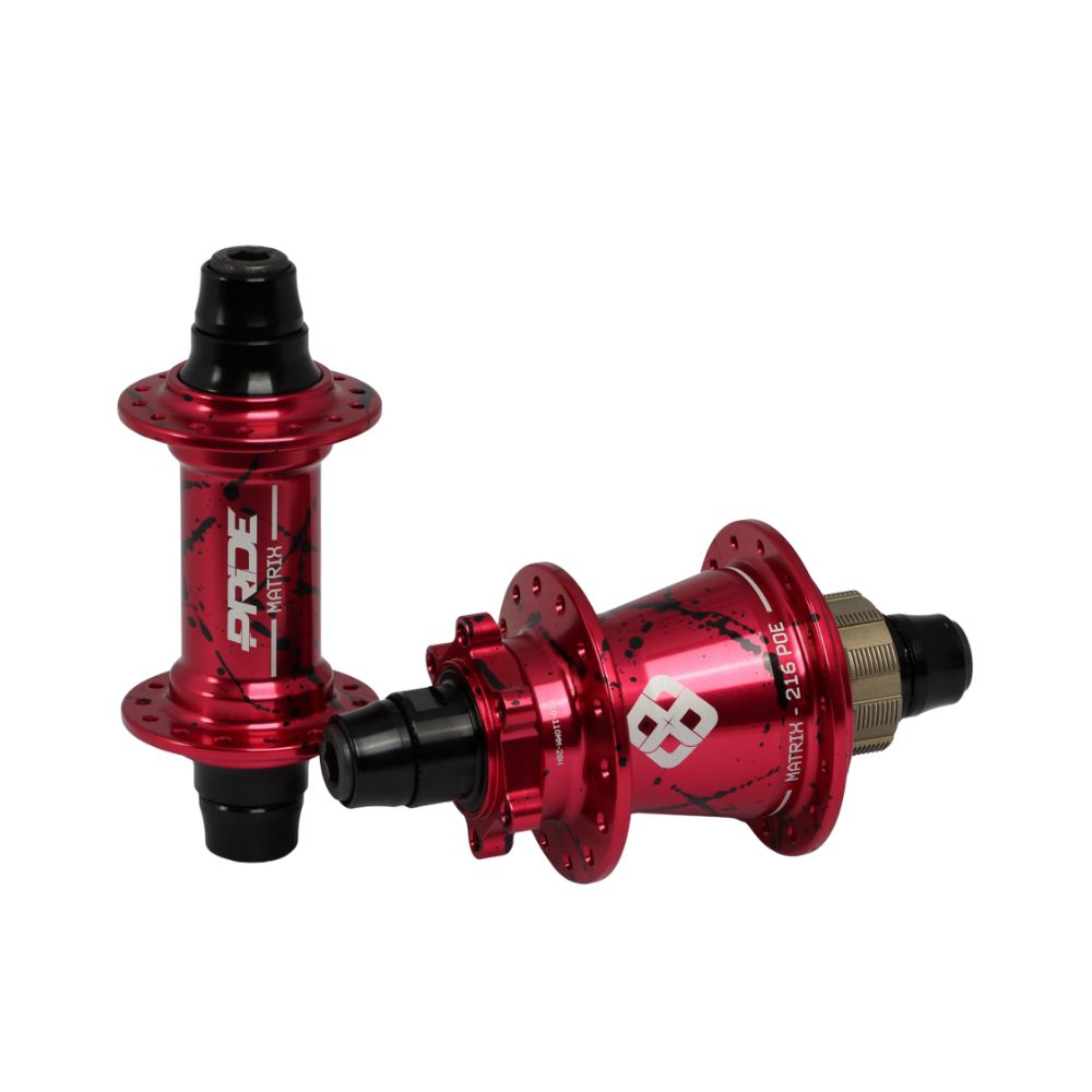 Moyeux Pride Matrix Splash Red/Black - 10/10mm - 28H