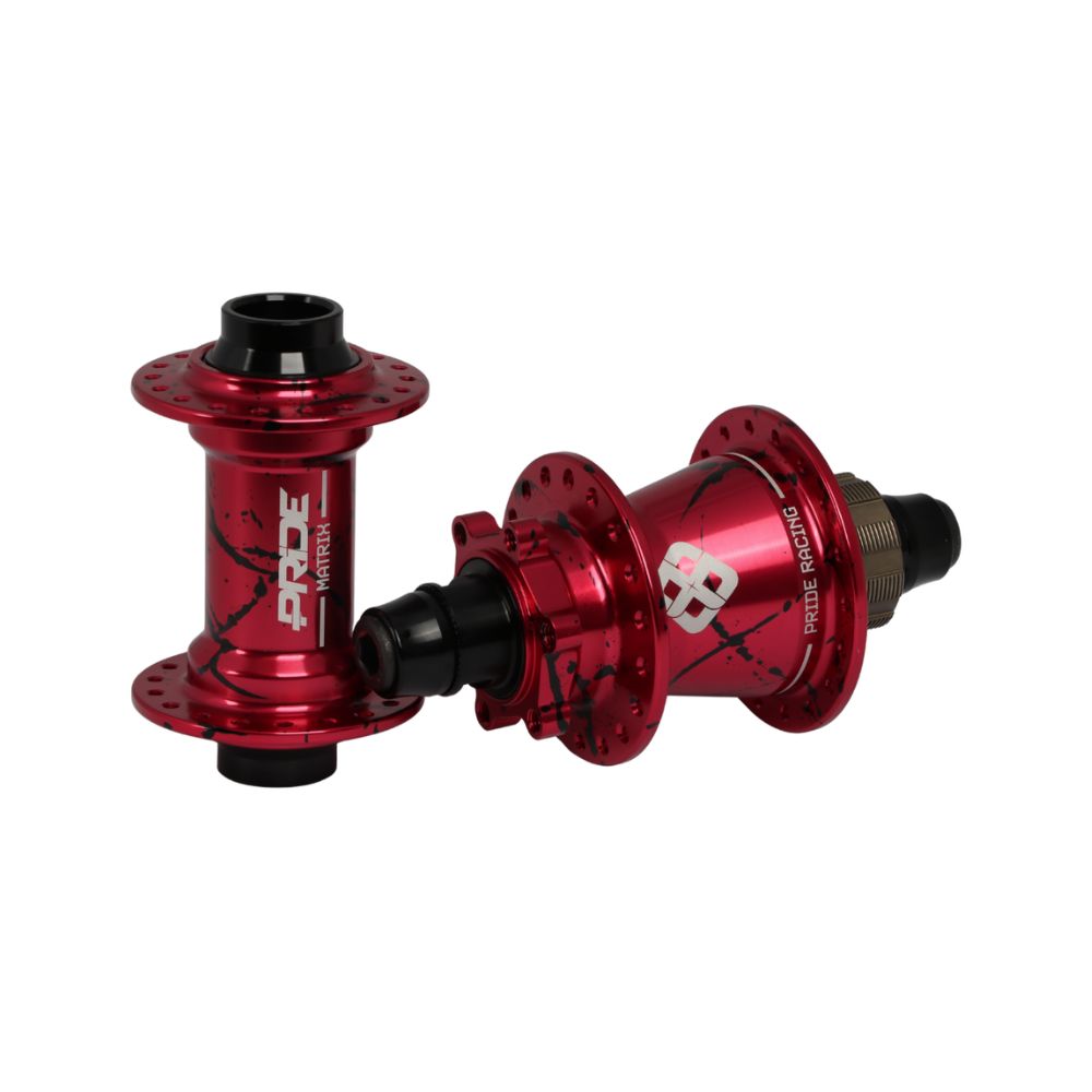 Moyeux Pride Matrix Splash Red/Black - 20/10mm - 36H