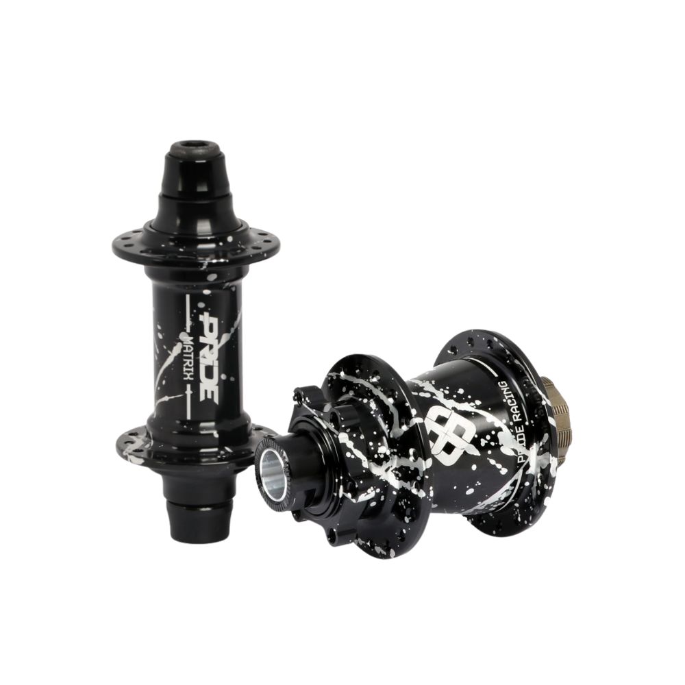 Pride Matrix Hubs Splash Black/Silver - 10/15mm - 28H
