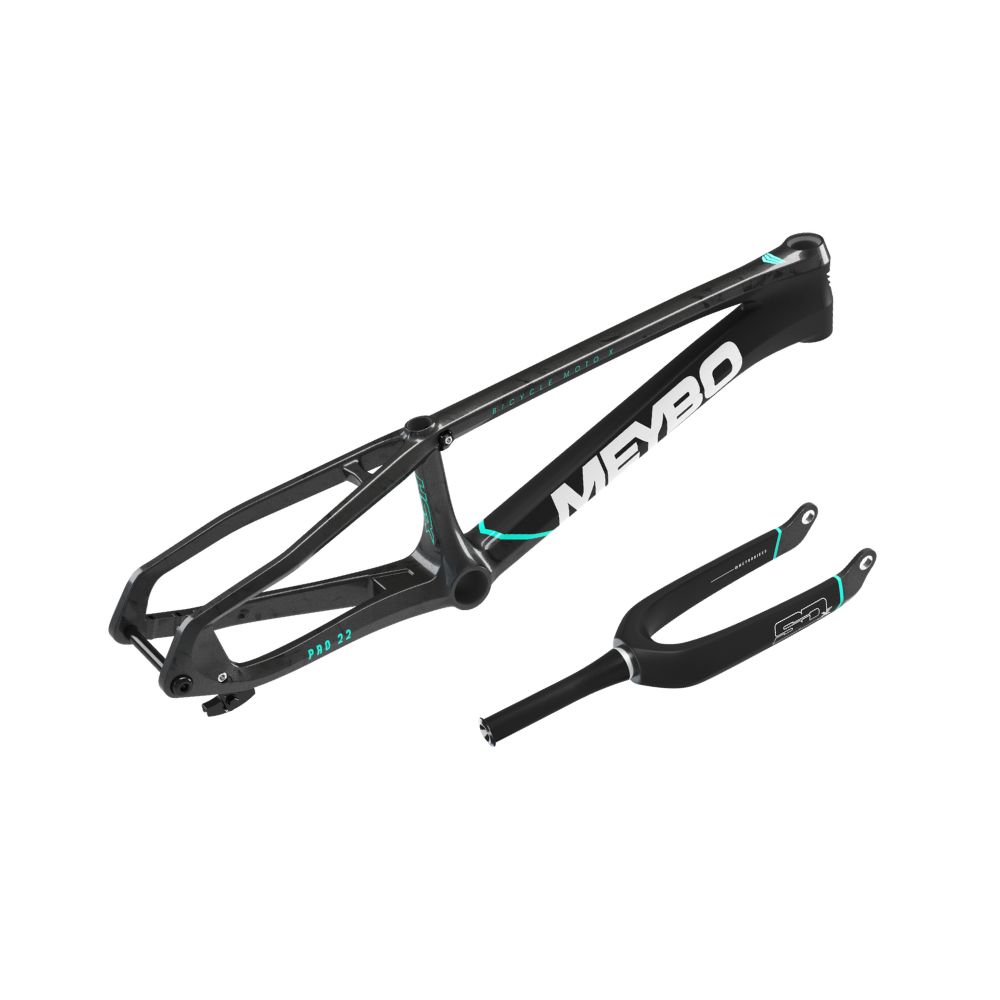 Meybo HSX Carbon 2026.5 Frame/Fork Kit - Matte Black/Teal/Grey