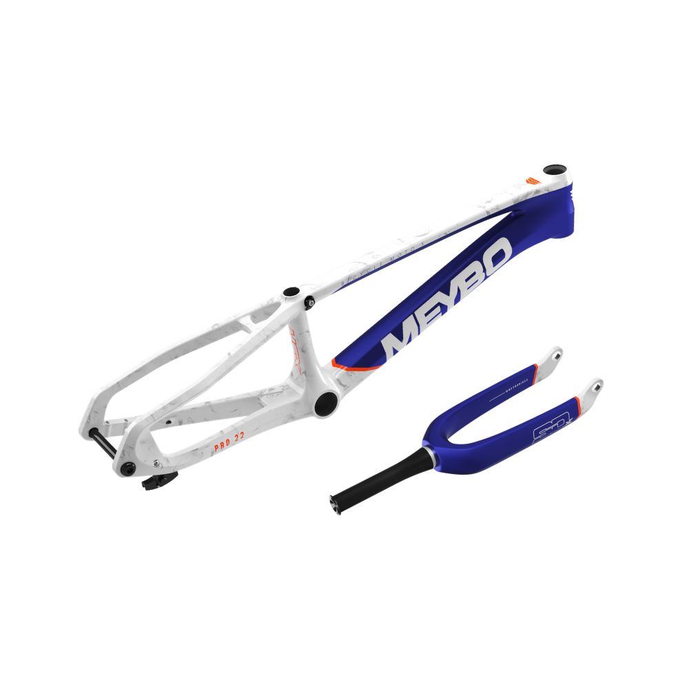 Kit Cadre/Fourche Meybo HSX Carbon 2026.5 - Matte Navy/Orange/White